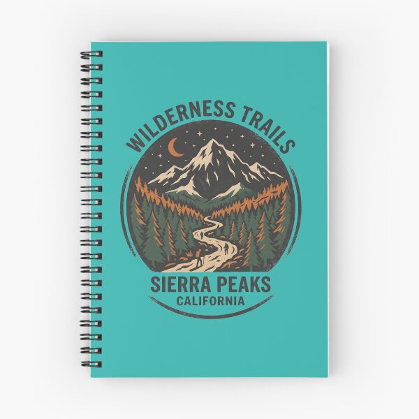 Item preview, Wilderness Trails Sierra Peaks California Hiking Vintage Emblem designed and sold by MyHappyArtShop.