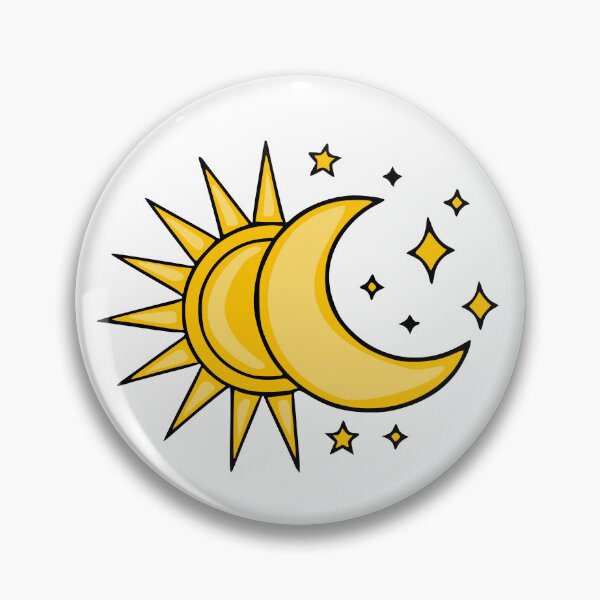 Item preview, Ilustración mágica del Sol Celestial y la Luna Creciente designed and sold by Elatedowl.