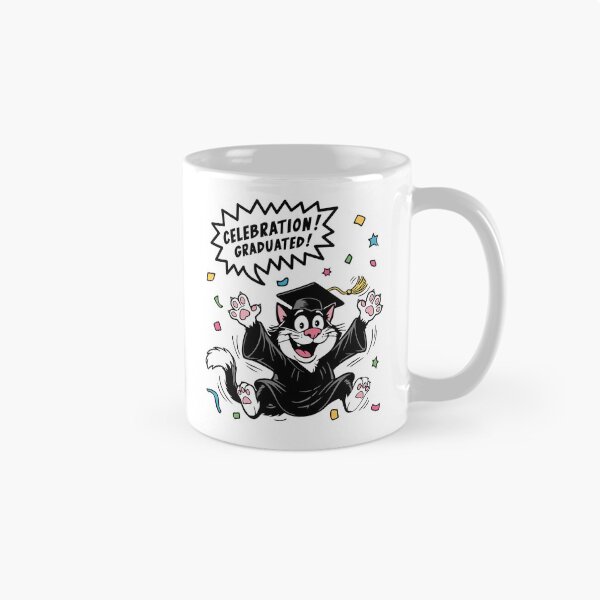 Item preview, Graduation Cat Cartoon Mascot For Students designed and sold by roarsomethings.