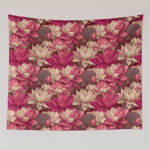 Item preview, Flourishing Lotus Texture  - Birth Flower Pattern - Christmas Gift Baskets designed and sold by RoyalStarsPatts.