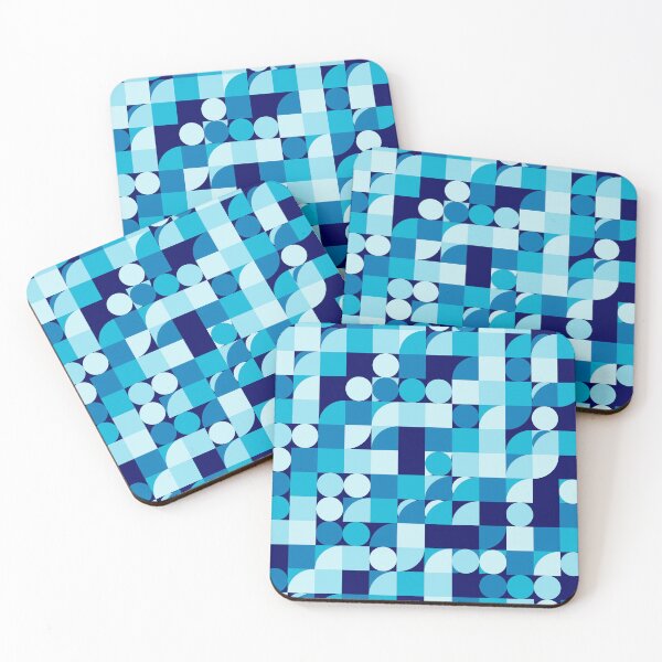 Item preview, Quilt Grid Geometric Pattern Ice Blue designed and sold by TidySystemsCo.