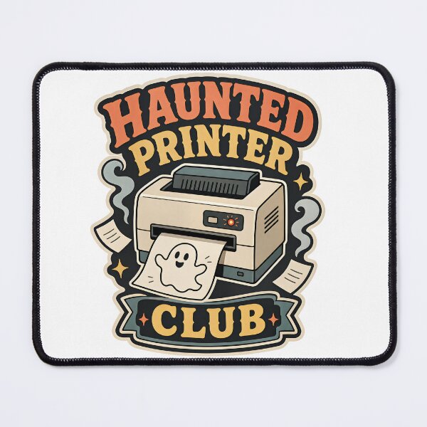 Item preview, Haunted Printer Club – Retro Ghost Office Machine designed and sold by TVPS17.