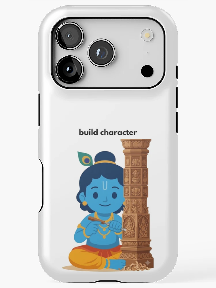 Thumbnail 1 of 4, iPhone Case, build character | Developer Sticker | Programming Tech Humor designed and sold by BhaktiByte.