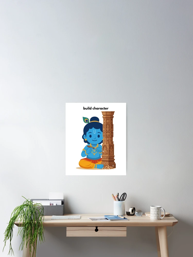 Thumbnail 2 of 3, Poster, build character | Developer Sticker | Programming Tech Humor designed and sold by BhaktiByte.