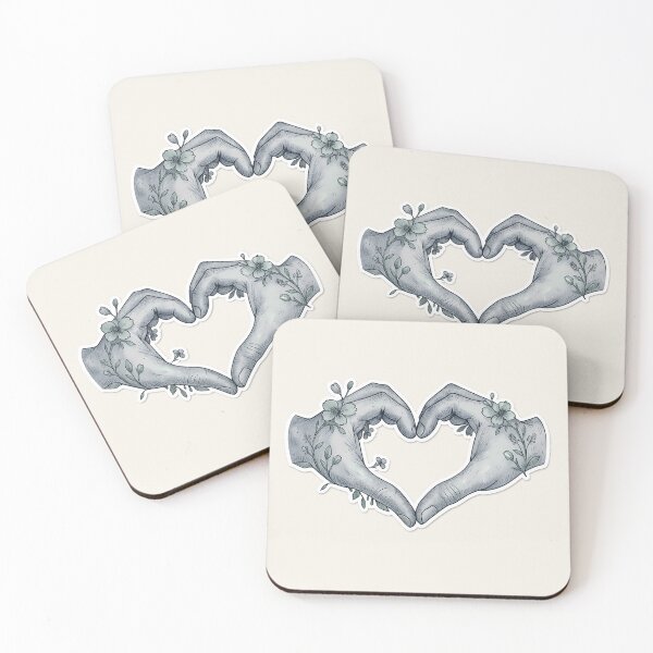 Item preview, Floral Heart Hands Sticker designed and sold by Hari Arts.