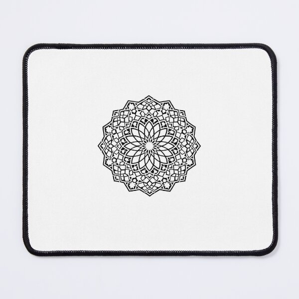 Item preview, Minimalist Persian Sun Rosette | Islamic Geometric Pattern | Black & White Vector designed and sold by DesertInkArt.