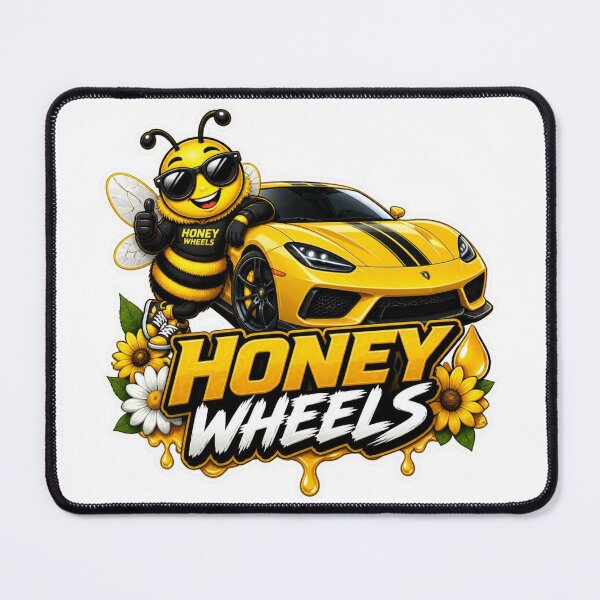 Item preview, Honey Wheels Kawaii Racing Sticker PNG | Cute Bee Mascot Sports Car Graphic | Original Colorful Streetwear Vinyl Decal designed and sold by Stylestickers55.