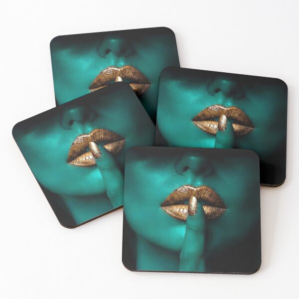 Item preview, Golden Secret - Minimalist Teal and Gold Art Print designed and sold by abanoubnabil.