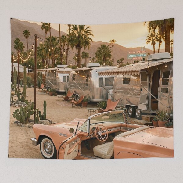 Item preview, Vintage Car Desert Sunset Airstream designed and sold by jordanelucas.