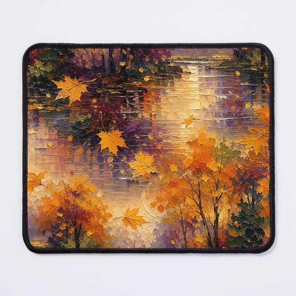 Item preview, Impressionist Oil Painting Autumn Leaf Pattern designed and sold by Thai Vibe Studio.