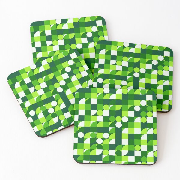 Item preview, Quilt Grid Geometric Pattern Meadow designed and sold by TidySystemsCo.