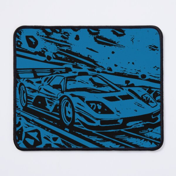 Item preview, Black and White Supercar Monochrome Race Track Art designed and sold by Nexus Space.