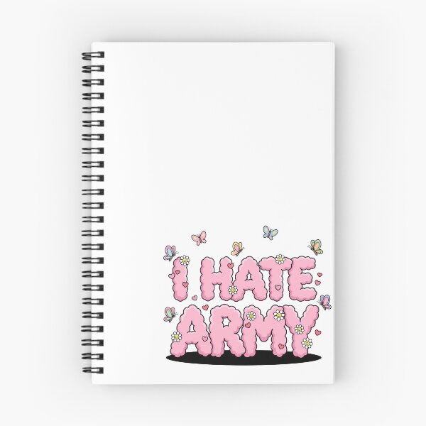 Item preview, Pastel Pink I Hate Army Ironic Cute Lettering designed and sold by Rare By Hero.