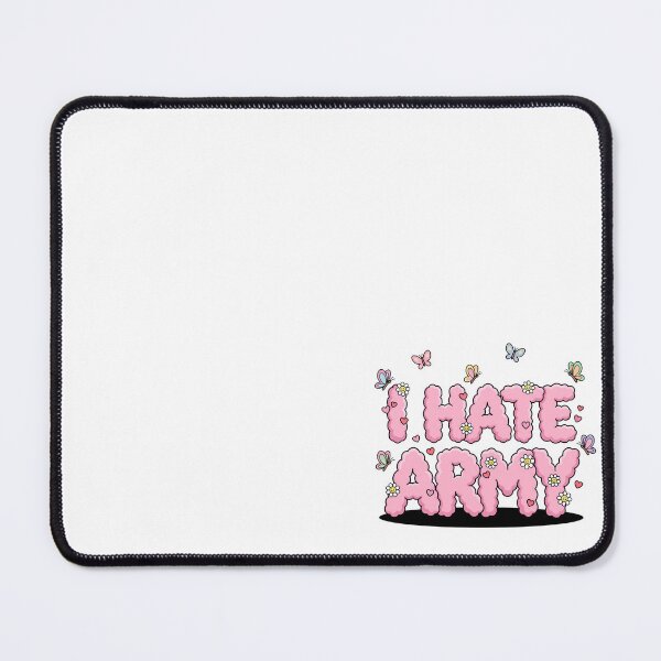 Item preview, Pastel Pink I Hate Army Ironic Cute Lettering designed and sold by Rare By Hero.