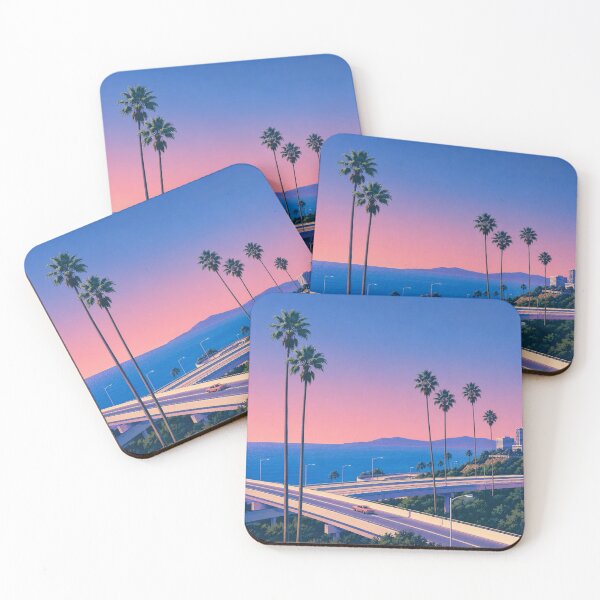 Item preview, Vaporwave Palm Tree Highway designed and sold by jordanelucas.