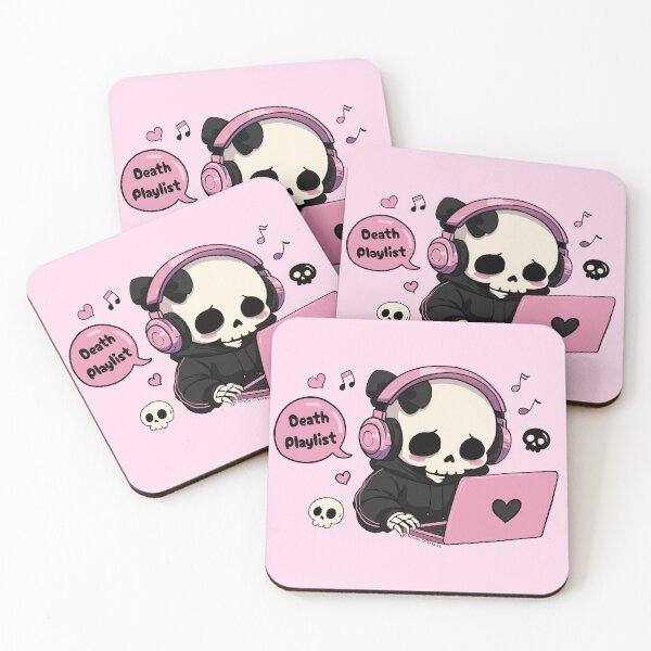 Item preview, Cute Skeleton Listening to Music designed and sold by Moody Critters.