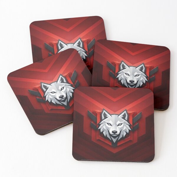 Item preview, Geometric wolf emblem - Heroic Rank Badge Battle Royale Gaming Design designed and sold by StickerHavenn.