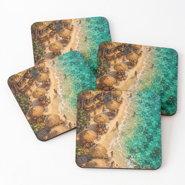 Item preview, Paradise Beach Bar Turquoise Ocean designed and sold by jordanelucas.
