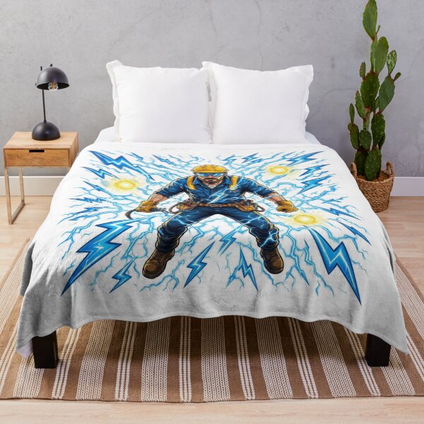 Item preview, Electrician surrounded by lightning bolts designed and sold by DVerse Studio.