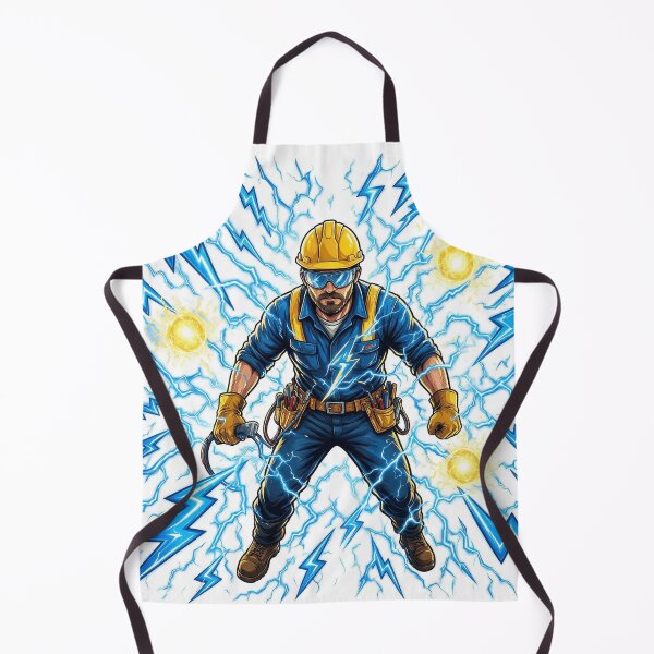 Item preview, Electrician surrounded by lightning bolts designed and sold by DVerse Studio.