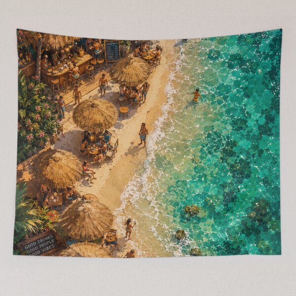Item preview, Paradise Beach Bar Turquoise Ocean designed and sold by jordanelucas.