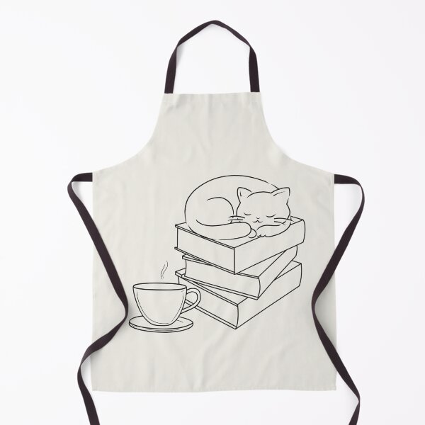 Item preview, Cozy Reading Cat - Cozy cat on a stack of books line art designed and sold by CreationSpace3005.