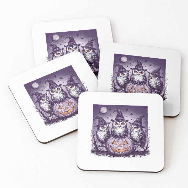Item preview, Retro Halloween Owls , Purple Vintage pumpkin Spooky gift designed and sold by Amzkao.