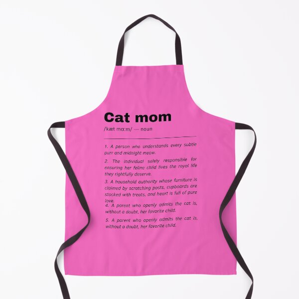 Item preview, Cat Mom Dictionary Definition Quote \\ pink and black designed and sold by Laysa Kaline.