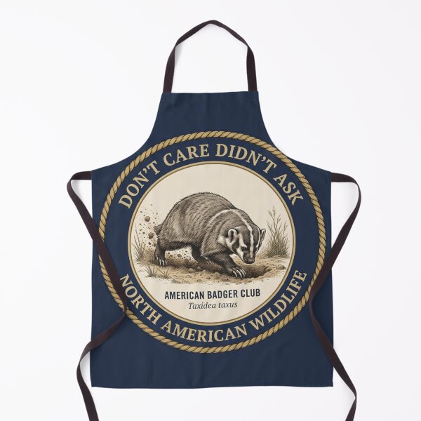 Item preview, Don't Care Didn't Ask Badger Humor Badge designed and sold by CalmCapy Co.