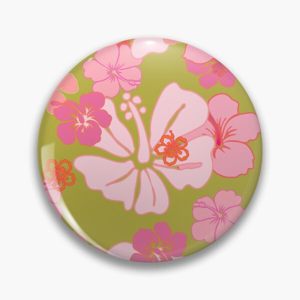 Item preview, Vintage Pua Aloalo - Pink and Green designed and sold by Hānau Hou.