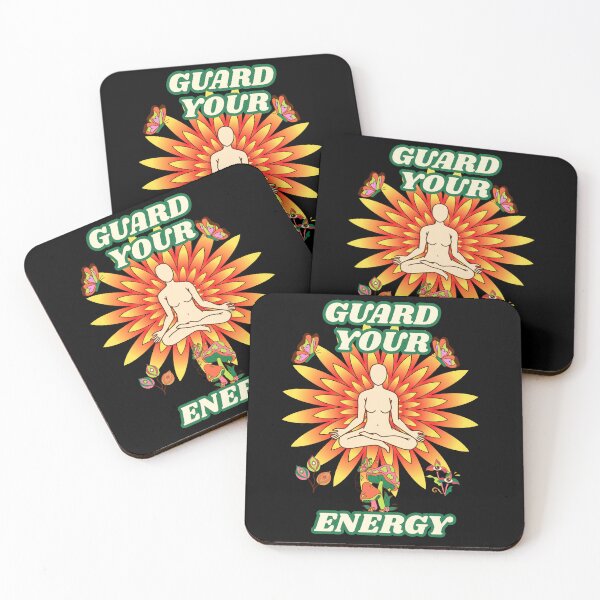 Item preview, Guard Your Energy Sunflower Meditation Motif designed and sold by W&RParadise.