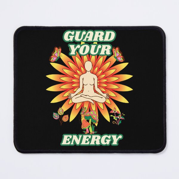 Item preview, Guard Your Energy Sunflower Meditation Motif designed and sold by W&RParadise.