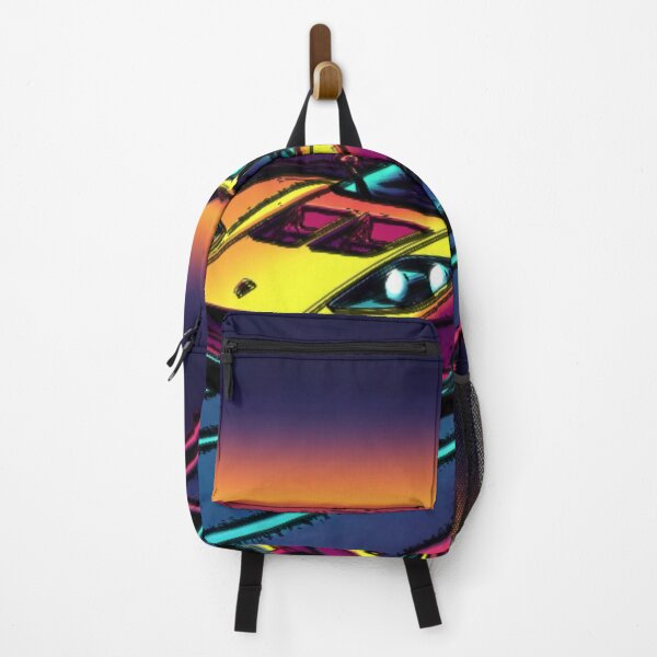 Item preview, Retro Synthwave Supercar Sunset | Neon Vaporwave Sports Car | Outrun Aesthetic | Futuristic Car Wall Art designed and sold by Nexus Space.