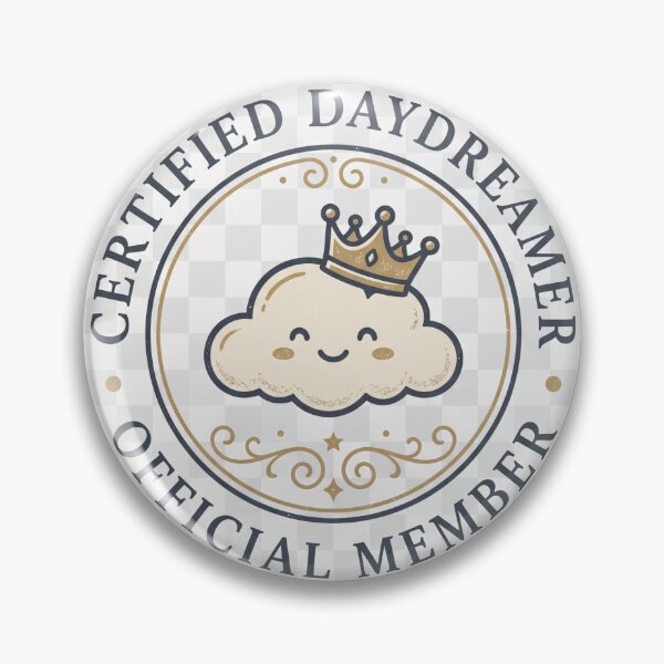 Item preview, Certified Daydreamer Minimalist Vintage Badge Design designed and sold by ImagineDraws.