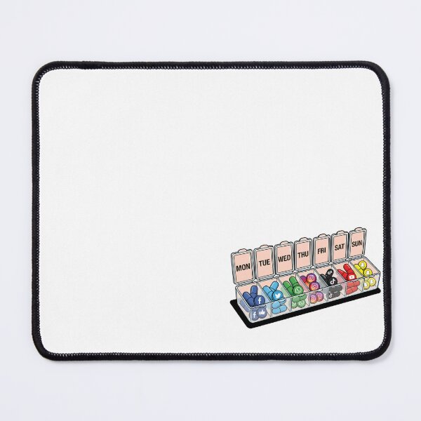 Item preview, Daily Social Media Addiction Weekly Pill Box designed and sold by Rare By Hero.