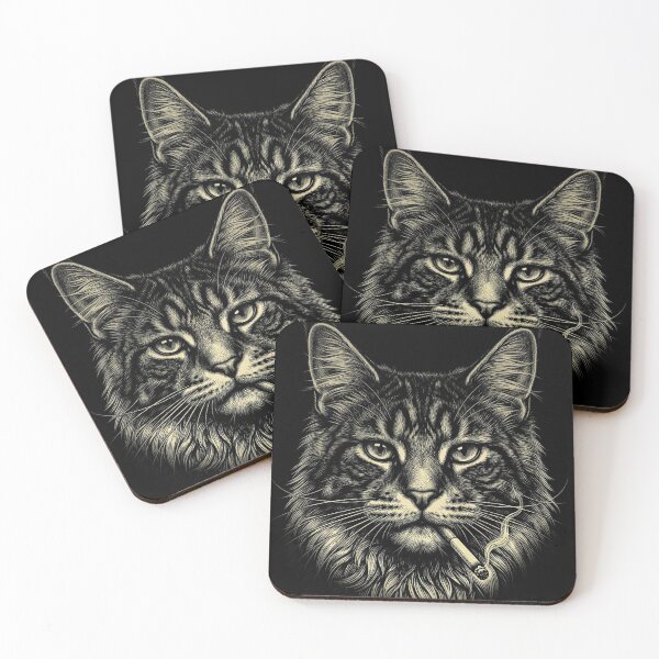 Item preview, Lynx wildcat head fine drawing for dark designed and sold by Conpo.