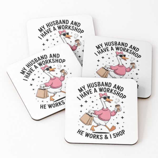 Item preview, My Wife And I Have A Workshop I Work And She Shops Husband Wife Marriage Humor Gift designed and sold by Doodleoub.