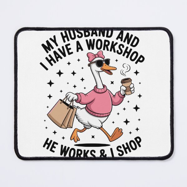 Item preview, My Wife And I Have A Workshop I Work And She Shops Husband Wife Marriage Humor Gift designed and sold by Doodleoub.