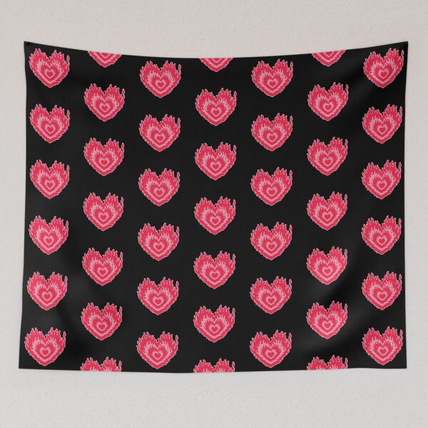 Item preview, Layered Aesthetic Different Pink Shades Burning Hearts designed and sold by CamilasPrints.