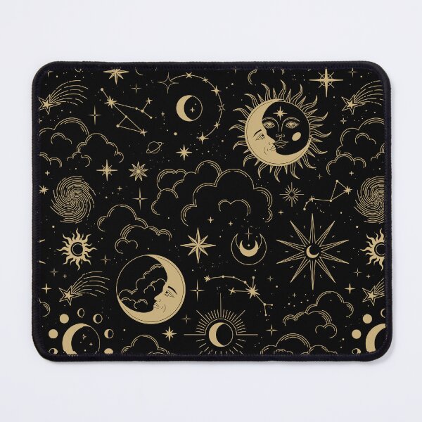 Item preview, Celestial Moon & Stars Seamless Pattern designed and sold by Mullai by Hush & Whimsy.