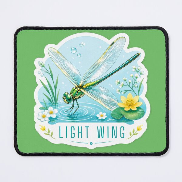 Item preview, Light Wing Dragonfly Pond Botanical designed and sold by inkaylindesign.