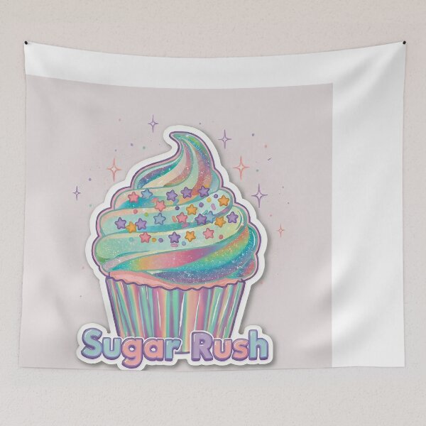 Item preview, Kawaii Cupcake Sugar Rush Pastel Glitter designed and sold by C-Plus-Home.