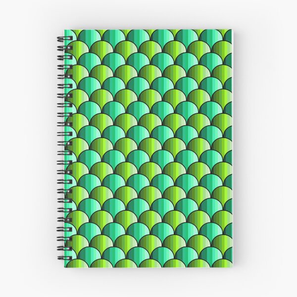 Item preview, Modern Green Art Deco Scallop Seamless Pattern designed and sold by Aries Creation Store.