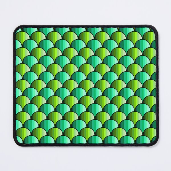 Item preview, Modern Green Art Deco Scallop Seamless Pattern designed and sold by Aries Creation Store.
