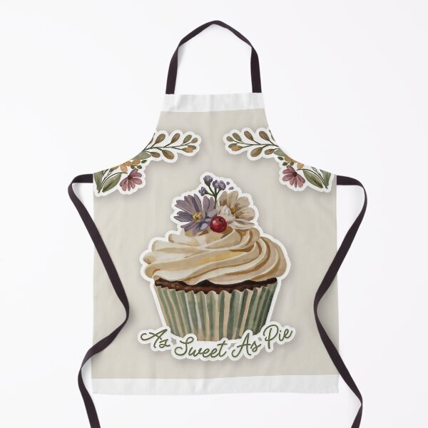 Item preview, Cottagecore Strawberry Cupcake Watercolor Florals designed and sold by C-Plus-Home.