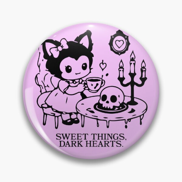 Item preview, Pastel Goth Devil Girl | Sweet Things, Dark Hearts | Kawaii Gothic Illustration designed and sold by gothattic.