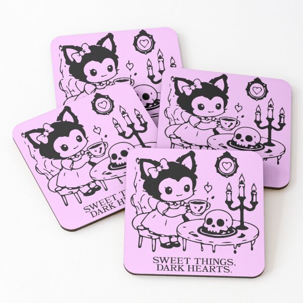 Item preview, Pastel Goth Devil Girl | Sweet Things, Dark Hearts | Kawaii Gothic Illustration designed and sold by gothattic.