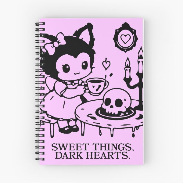 Item preview, Pastel Goth Devil Girl | Sweet Things, Dark Hearts | Kawaii Gothic Illustration designed and sold by gothattic.
