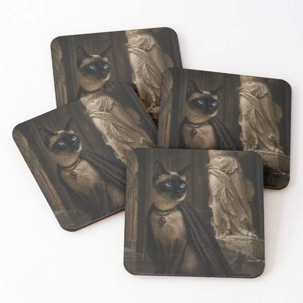Item preview, The Louvre Guardian - Siamese Cat and Winged Victory of Samothrace designed and sold by Ada’s Mystic Atelier .