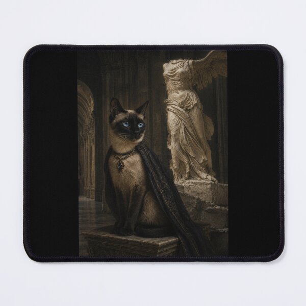 Item preview, The Louvre Guardian - Siamese Cat and Winged Victory of Samothrace designed and sold by Ada’s Mystic Atelier .